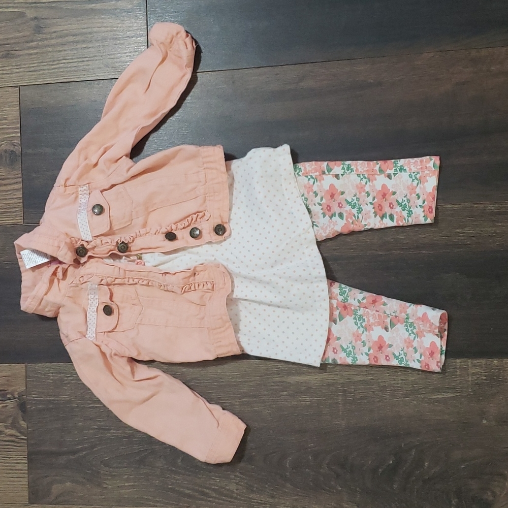24 month young heart brand outfit, pink